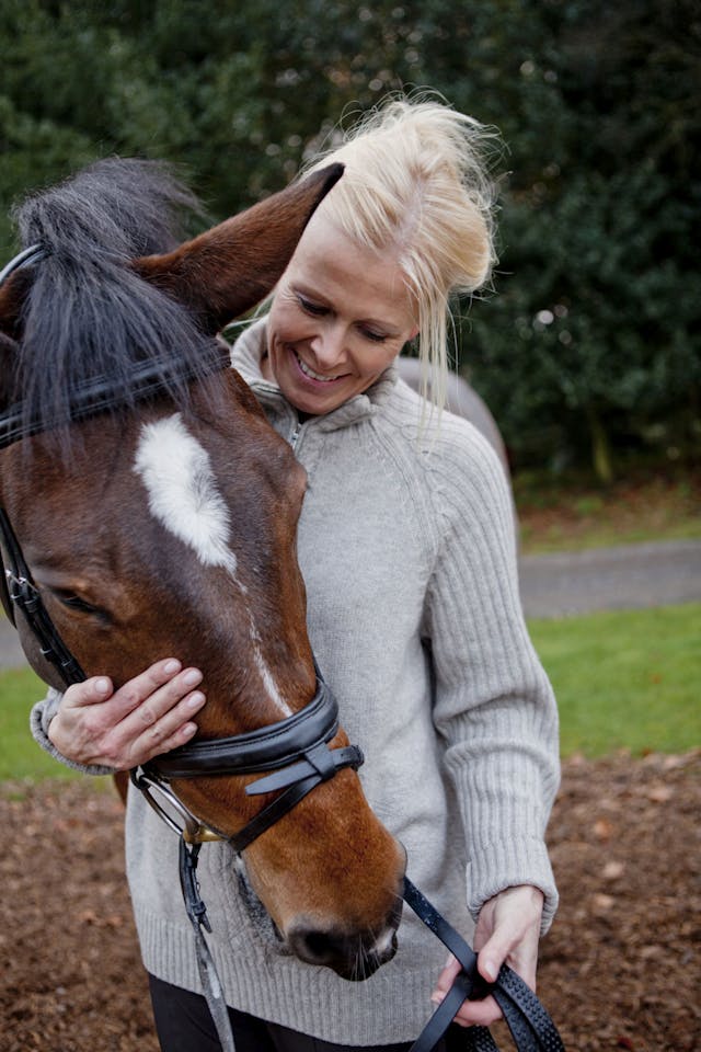 Elin Hurvenes at the stables in Telegraph Hill, West Sussex, UK - November 2012